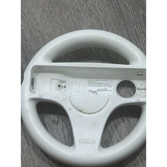 Nintendo Wii Steering Wheel White Remote Game Controller AVL-02 Lot Of 2 - Picture 5 of 5